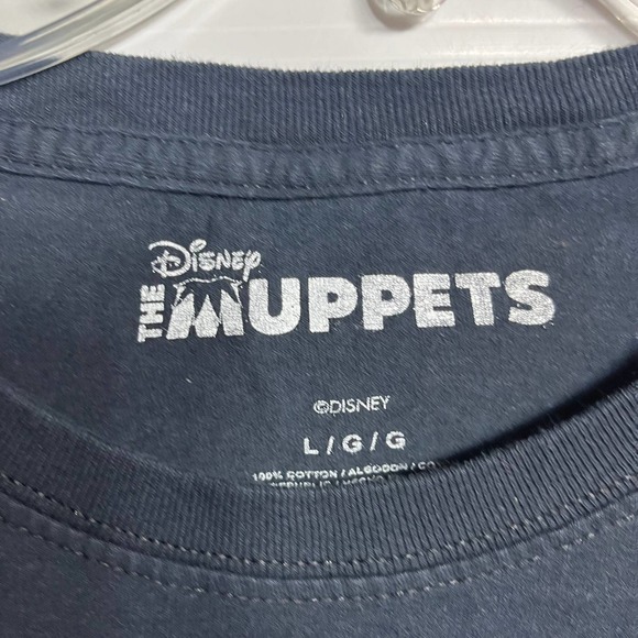 Disney Muppets Adult Large T-Shirt Black Graphic Kermit the Frog Thinking Meme - Picture 3 of 4